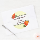 Autocollants de canne Vintage Oranges personnalisé (Enveloppe)