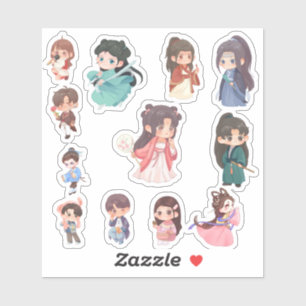 Autocollants de caractères Chibi Kawaii Mignons