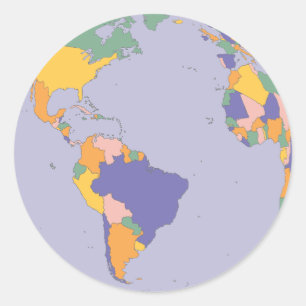 autocollants de carte globe