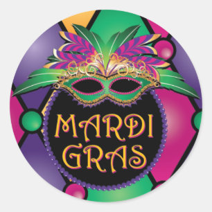 Autocollants de célébration de mardi gras !