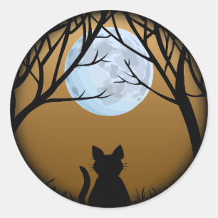 Autocollants de chat amusants pour Halloween Amour