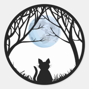 Autocollants de chat amusants pour Halloween Amour