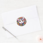 Autocollants de chat blanc (Enveloppe)