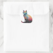 Autocollants de chat colorés (Sac)