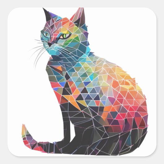 Autocollants de chat colorés (Devant)