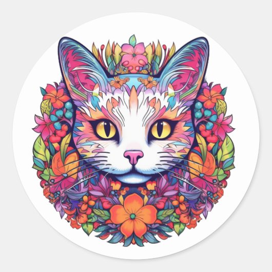 Autocollants de chat colorés (Devant)