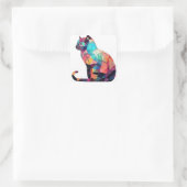 Autocollants de chat colorés (Sac)