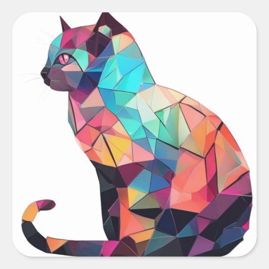 Autocollants de chat colorés (Devant)