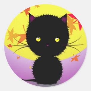 Autocollants de chat noir Halloween