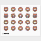 Autocollants de chat roux (Feuille)