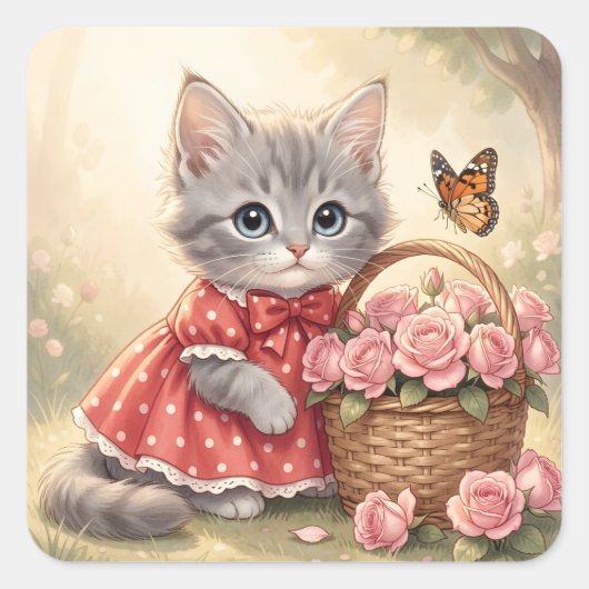 autocollants de chaton adorable (Devant)