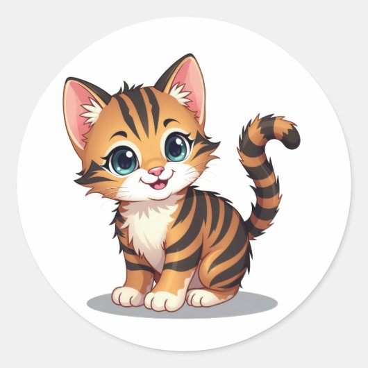 Autocollants de chaton adorable (Devant)