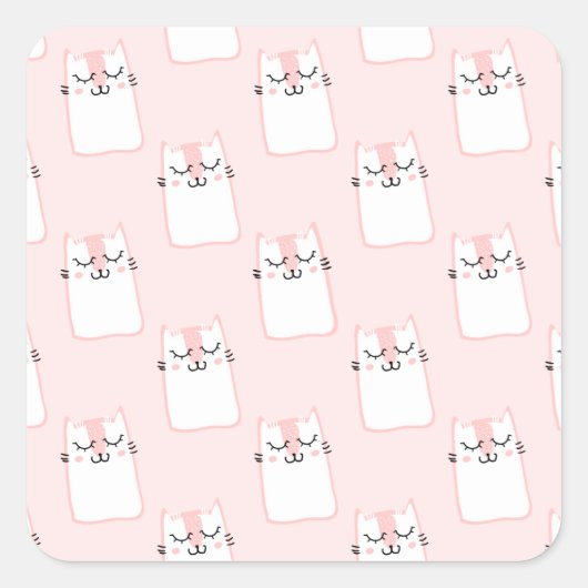 autocollants de chats endormis (Devant)