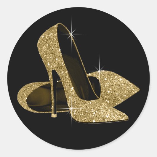 Autocollants de chaussures à talons hauts noirs et (Devant)