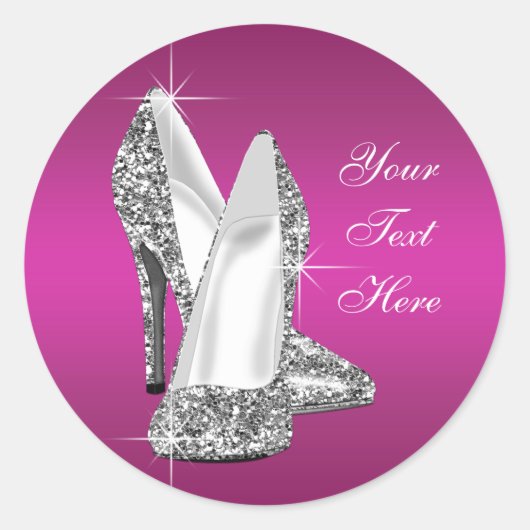 Autocollants de chaussures à talons hauts rose pai (Devant)