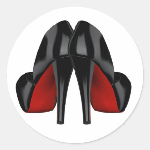 Autocollants de chaussures à talons hauts rouges