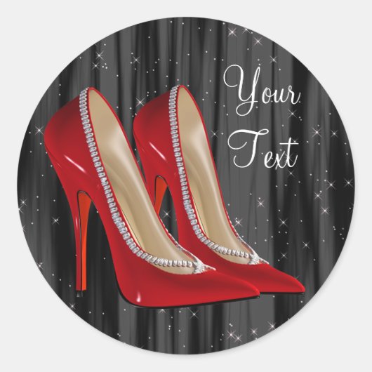 Autocollants de chaussures à talons hauts rouges (Devant)