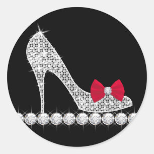 Autocollants de chaussures à talons hauts rouges