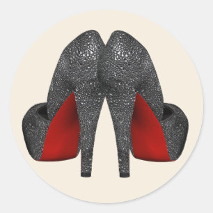 Autocollants de chaussures à talons hauts rouges