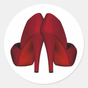 Autocollants de chaussures à talons hauts rouges