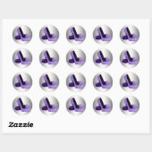 Autocollants de chaussures à talons hauts violets (Feuille)