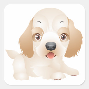 Autocollants de chien chiot Retriever doré Love