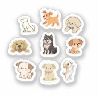 Autocollants de chien mignons – Collection d'autoc
