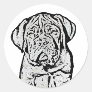 Autocollants de chiot de Dogue de Bordeaux