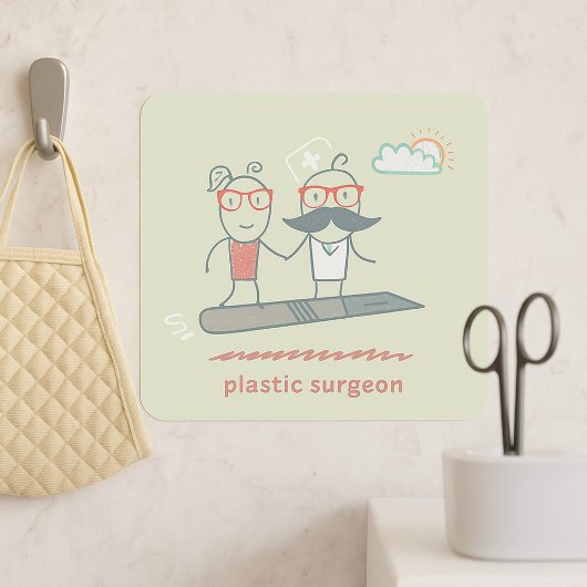 Autocollants de chirurgien plasticien