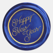 Autocollants de cire à cacheter Bleu Nuit et Or po (Devant)