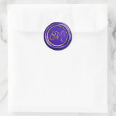 Autocollants de cire à cacheter de monogramme viol (Sac)