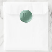 Autocollants de cire à double monogramme vert mous (Sac)