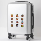 Autocollants de citrouille de type emoji pour Hall (Sur valise)