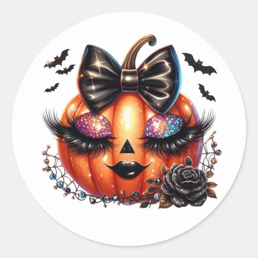 Autocollants de citrouille d'Halloween (Devant)