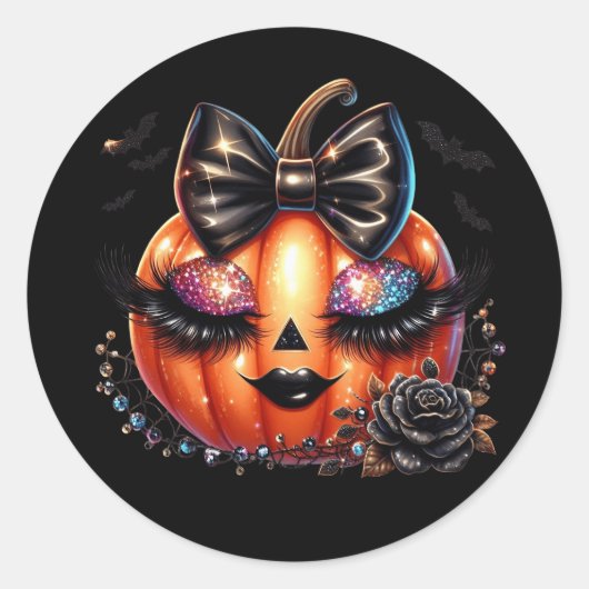 Autocollants de citrouille d'Halloween (Devant)