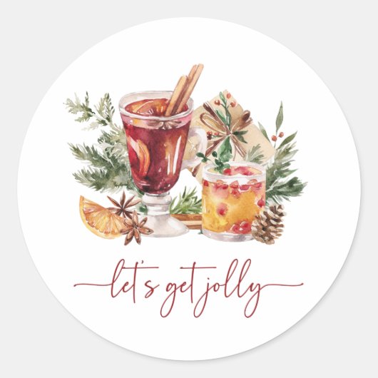 Autocollants de cocktail pour les fêtes (Devant)