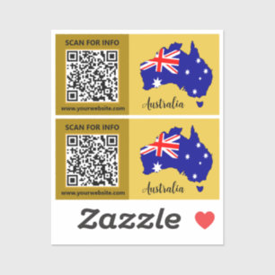 Autocollants de code QR Australie, drapeau austral