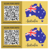 Autocollants de code QR Australie, drapeau austral (Recto)