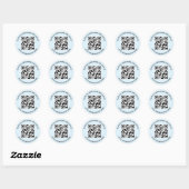 Autocollants de code QR d'organisation Rond Bleu C (Feuille)