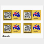 Autocollants de code QR moderne d'Australie, Drape (Feuille)