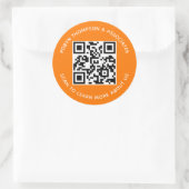 Autocollants de code QR orange personnalisés nom d (Sac)