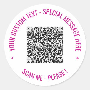 Autocollants de code QR personnalisé et de texte V