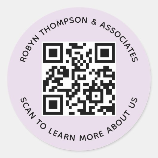 Autocollants de code QR personnalisés Ronds 7,62 c (Devant)