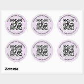 Autocollants de code QR personnalisés Ronds 7,62 c (Feuille)
