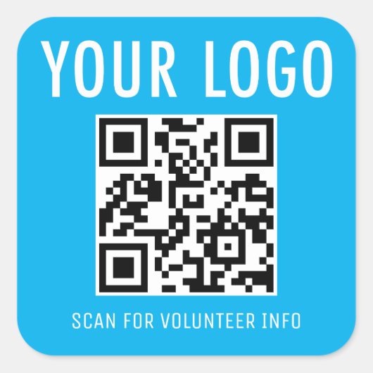 Autocollants de code QR pour bénévoles Logo person (Devant)