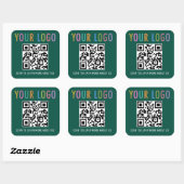 Autocollants de code QR vert personnalisés Logo d' (Feuille)