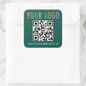 Autocollants de code QR vert personnalisés Logo d' (Sac)