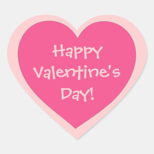 autocollants de coeur à thème rose Heureuse Sainte (Devant)