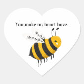 🐝 Autocollants de coeur de abeille mignons pour c (Devant)