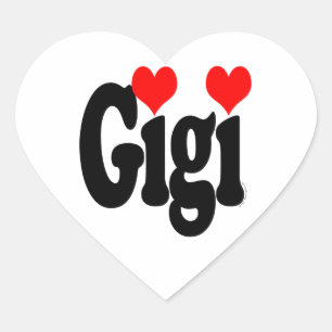 Autocollants de coeur Gigi